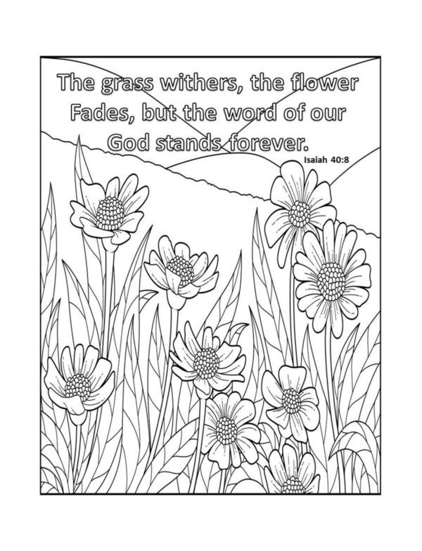 Printable Bible Verse Christian Coloring Pages - Image 5