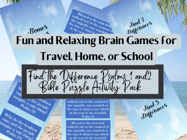 Find the Difference Psalms 1 Bible Puzzle Activity Pack
