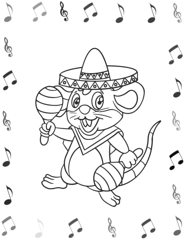 Coloring Book For Kids and Adults - Enjoy Animals and Musical Instruments - Image 3