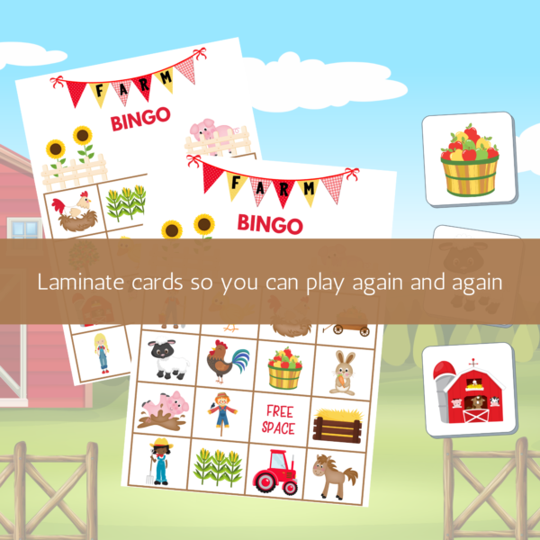 Farm Bingo - Farm Animal Party Game - Farm Activity - Image 4