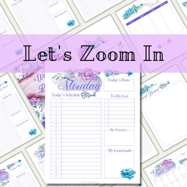 Purple Peony Productivity Planner - Image 5