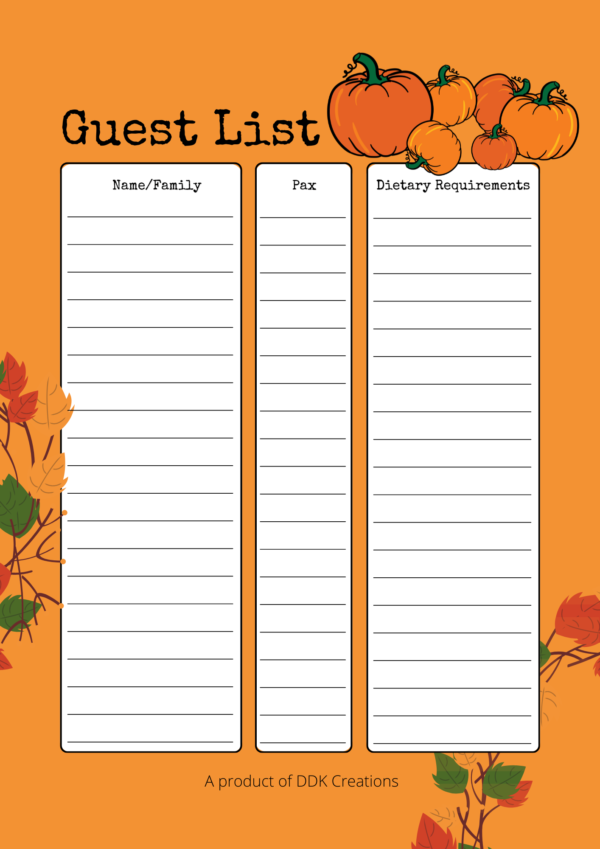 Thanksgiving Planner - Image 3
