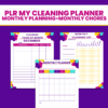 PLR My Cleaning Planner- monthly planning and chores