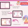 Cupid's Day DIGITAL PLANNER, 30 Daily, 4 Weekly Layouts, 1 Monthly Layout, Cupid Valentine's Day, Date Night Planner - Image 4