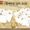 2023 Dated Undated Print PLANNER, Farmhouse Sunflower Daily, Weekly, Monthly, Coloring, Digital Sticker, Sticker book, Journal Pages, Letter - Image 4