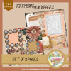 DIGITAL SCRAPBOOK Page - Winter Digital Scrapbook Layout - Pre-Made Shabby Vintage Quick Page Layout, Pack 3 - jpg png 12 x 12 - Image 5