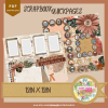 DIGITAL SCRAPBOOK Page - Winter Digital Scrapbook Layout - Pre-Made Shabby Vintage Quick Page Layouts, Pack 5 - 10 Styles - jpg png 12 x 12 - Image 4