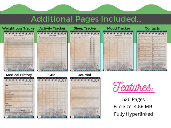 Virgo 2023 Digital Planner - Dated & Hyperlinked - Image 4