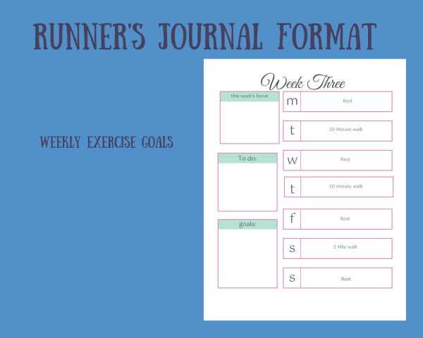 Digital Download Training plan for the 5K walking athlete, fitness planner, Fitness journal - Image 2