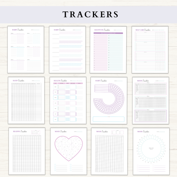 Personal Planner Bundle | Daily Planner | Daily Journal | Habit Tracker | Self Care Planner | Letter | A4 | A5 | PDF | Printable Planner | Digital Planner - Image 4