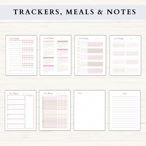 Printable Planner | Daily Planner | Weekly Planner | Habit Tracker | Monthly Planner | Letter | A4 | A5 | PDF | Printable Planner | Digital Planner - Image 4