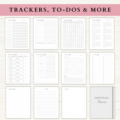 Essentials Planner Bundle | Daily Planner | Weekly Planner | Monthly Planner | Habit Tracker | Letter | A4 | A5 | PDF | Printable Planner | Digital Planner - Image 4