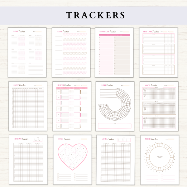 Personal Planner Bundle | Daily Planner | Daily Journal | Habit Tracker | Self Care Planner | Letter | A4 | A5 | PDF | Printable Planner | Digital Planner - Image 4