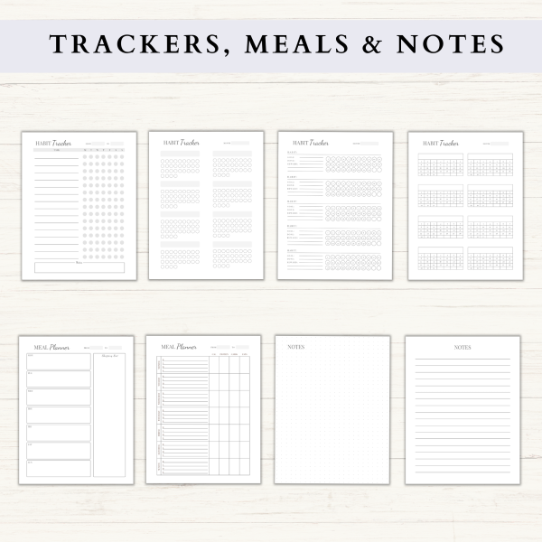 Printable Planner | Daily Planner | Weekly Planner | Habit Tracker | Monthly Planner | Letter | A4 | A5 | PDF | Printable Planner | Digital Planner - Image 4