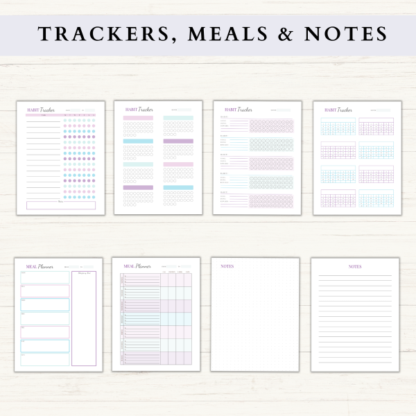 Printable Planner | Daily Planner | Weekly Planner | Habit Tracker | Monthly Planner | Letter | A4 | A5 | PDF | Printable Planner | Digital Planner - Image 4