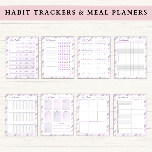 Productivity Planner Bundle | Daily Planner | Weekly Planner | Habit Tracker | Goal Planner | US Letter | PDF | Printable Planner | Digital Planner - Image 4