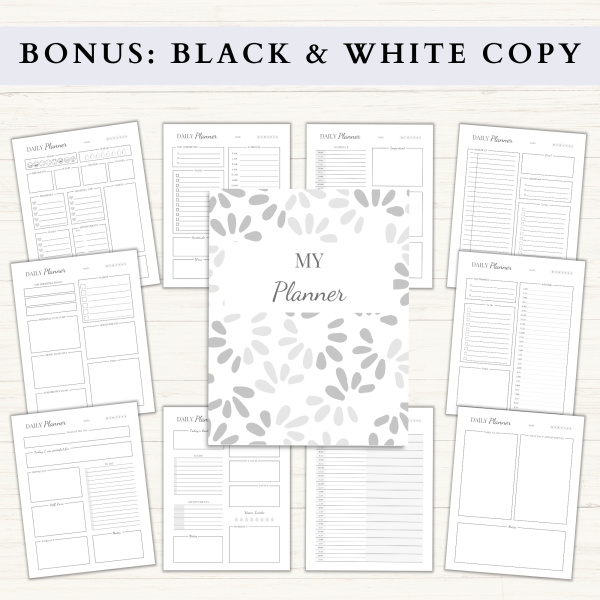 Daily Planner Bundle | Daily Schedule | Daily Agenda | Daily To Do | Daily Organizer | US Letter | PDF | Printable Planner | Digital Planner - Image 4