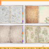 Vintage Orange DIGITAL NOTEBOOK, Goodnotes, Notability, Xodo, iPad Notebook, Digital Scrapbooks, 6 Sections, Vintage Scrapbook, Flowers - Image 4