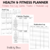 Health and Fitness Planner, Printable, Anxiety & Mood Trackers, Sleep & Steps, Measurements - Image 5