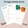 Weekly Planner Printable Minimalist Weekly Schedule with Empowering Quotes, Weekly Organizer, Elegant Office Planner, Desk Planner 8.5x11 - Image 2