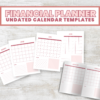 Chic Financial Planner with PLR License- undated monthly calendar templates