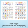 Music Bingo for Kids ages 2 - 6, Singo Bingo Game for kids - Image 5