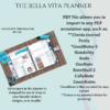 Bella Vita Digital Planner Blue Floral- Available in Sunday/Monday Start, Dated/Undated Options, INSTANT DOWNLOAD for use in GoodNotes 5, Zinnia, ZoomNotes - Image 4