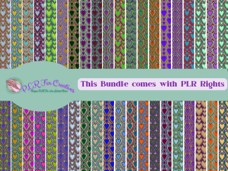 71-Hearts Of Many Colors Digital Papers PLR