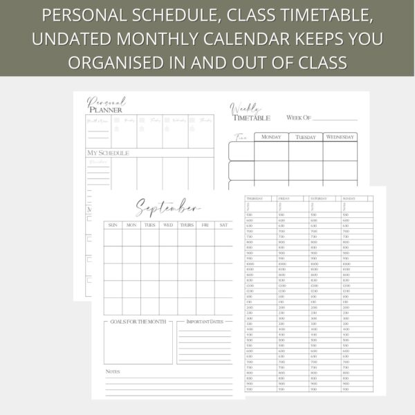 Minimalist PRINTABLE Teacher Planner| US and UK| 4 Sizes Available - Image 4