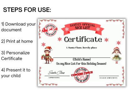 Santa's Nice List Certificate and Letter from Santa - Image 2
