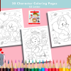 PRINTABLE COLORING Pages | Adorable Baby Angel and Animal Valentines Coloring Pages, 34 Pages, US Letter Coloring Book, 34 Pages Letter - Image 4