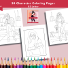 PRINTABLE COLORING Pages | Fashion Forward Gal Pals Coloring Book, 35 Pages, US Letter Coloring Book, 35 Pages Letter - Image 4