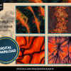 DIGITAL PAPER Bundle - Gothic Galactic Smokey Orange Tangerine - Digital Papers Pack 12 - 12x12 | Set #001 Orange Black Seamless - jpg png - Image 4