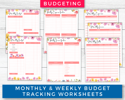 Floral Life Planner & Home Management Printables 2022+2023 - Image 4