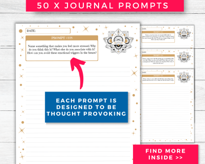 Shadow Work Journal Prompts Pack #2 | Printable Planner Inserts - Image 4