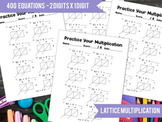 400 2x1 Lattice Multiplication Worksheets Thumbnail