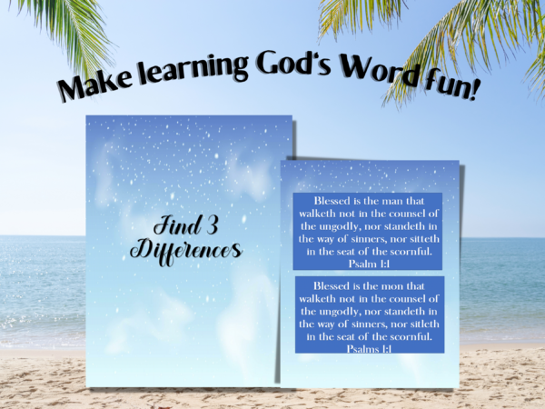 Find the Difference Psalms 1 Bible Puzzle Activity Pack - Image 3