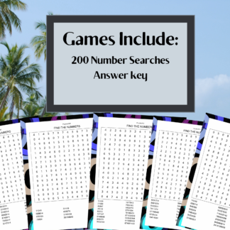 200 Relaxing Large Print Number Search Puzzles - Image 2