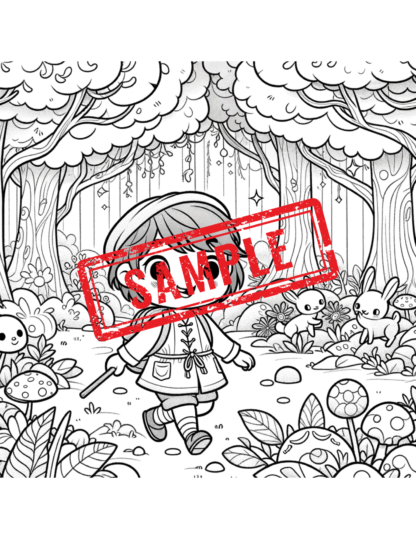 Kids Magical Forest Adventure coloring pages/digital download! - Image 2