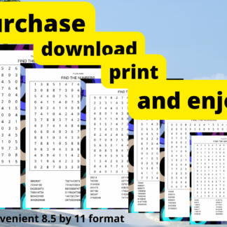 200 Relaxing Large Print Number Search Puzzles - Image 8