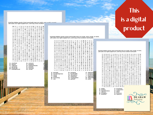 50 On the Go Relaxing Minimalist Style Coloring Pages and Brain Building Word Games | Word Searches | DecoderRing | Crossword Puzzles - Image 7