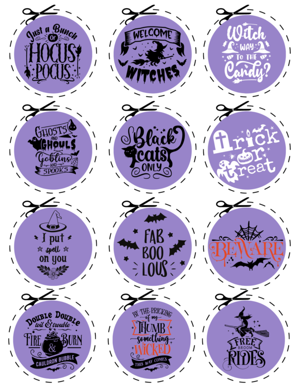 36 Halloween Cat Trick or Treat Bag Stickers - Image 4