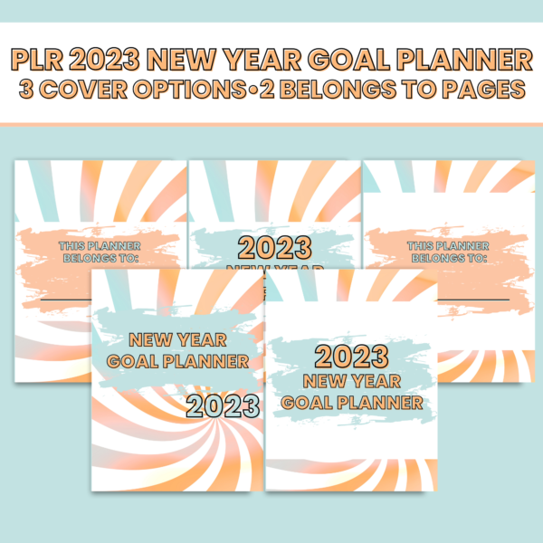 PLR 2023 New Year Goal Planner- 3 cover options