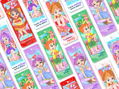 PRINTABLE BOOKMARK Bundle #1 - Set of 5 - Cupid Self-Love Bookmark Bundle #1 - Self-Love Tips - US Letter - Digital Download For Readers - Image 3