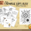 2023 Dated Undated Print PLANNER, Farmhouse Sunflower Daily, Weekly, Monthly, Coloring, Digital Sticker, Sticker book, Journal Pages, Letter - Image 5