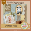 DIGITAL SCRAPBOOK Page - Winter Digital Scrapbook Layout - Pre-Made Shabby Vintage Quick Page Layout, Pack 4 - jpg png 12 x 12 - Image 5