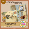 DIGITAL SCRAPBOOK Page - Winter Digital Scrapbook Layout - Pre-Made Shabby Vintage Quick Page Layouts, Pack 5 - 10 Styles - jpg png 12 x 12 - Image 5