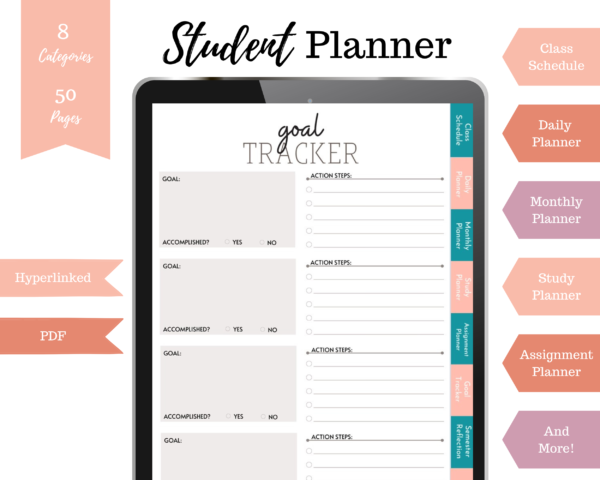 Digital Student Planner For Ipad, Xodo, Goodnotes etc - Image 6