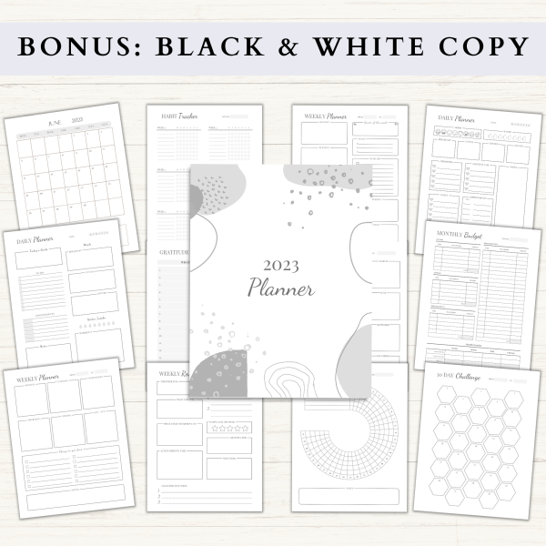2023 Monthly Planner Bundle | Monthly Planner Printable | Daily Planner | Weekly Planner | US Letter | Printable Planner | Digital Planner - Image 5