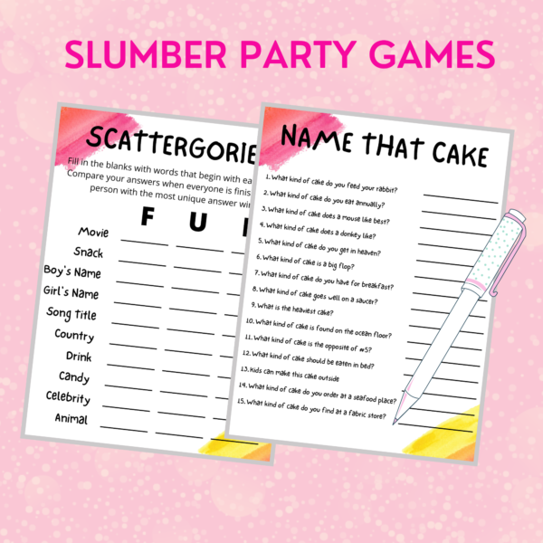 16 Teen Slumber Party Games | Teen/Preteen Sleepover Games | Birthday Party Games Bundle | Girls Sleepover Party Games | Fun Pajama Party - Image 5